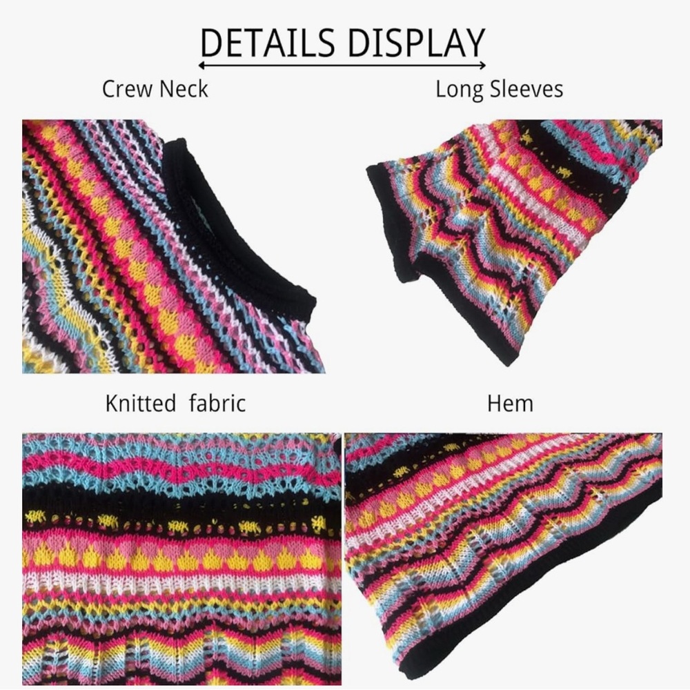Colorful Knit Sweater - Picture 7 of 12